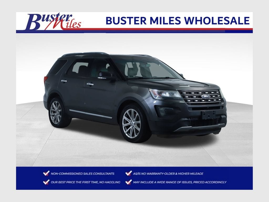 2016 Ford Explorer Limited in Gray — front three-quarter view