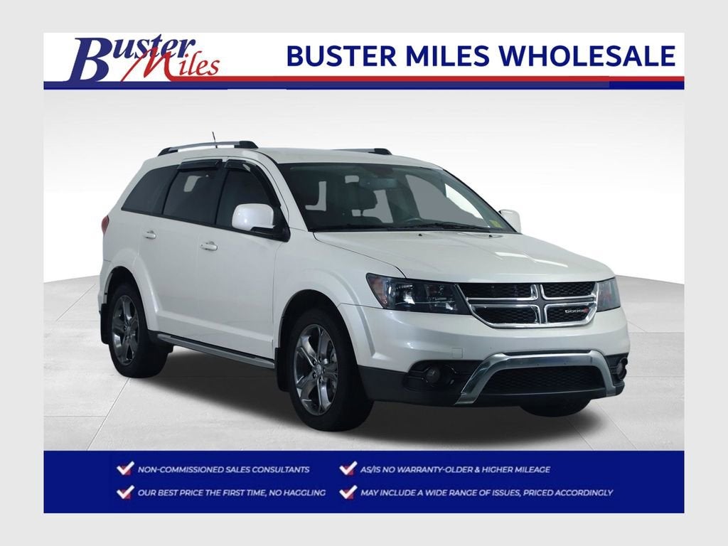 2017 Dodge Journey Crossroad Plus in White — front three-quarter view