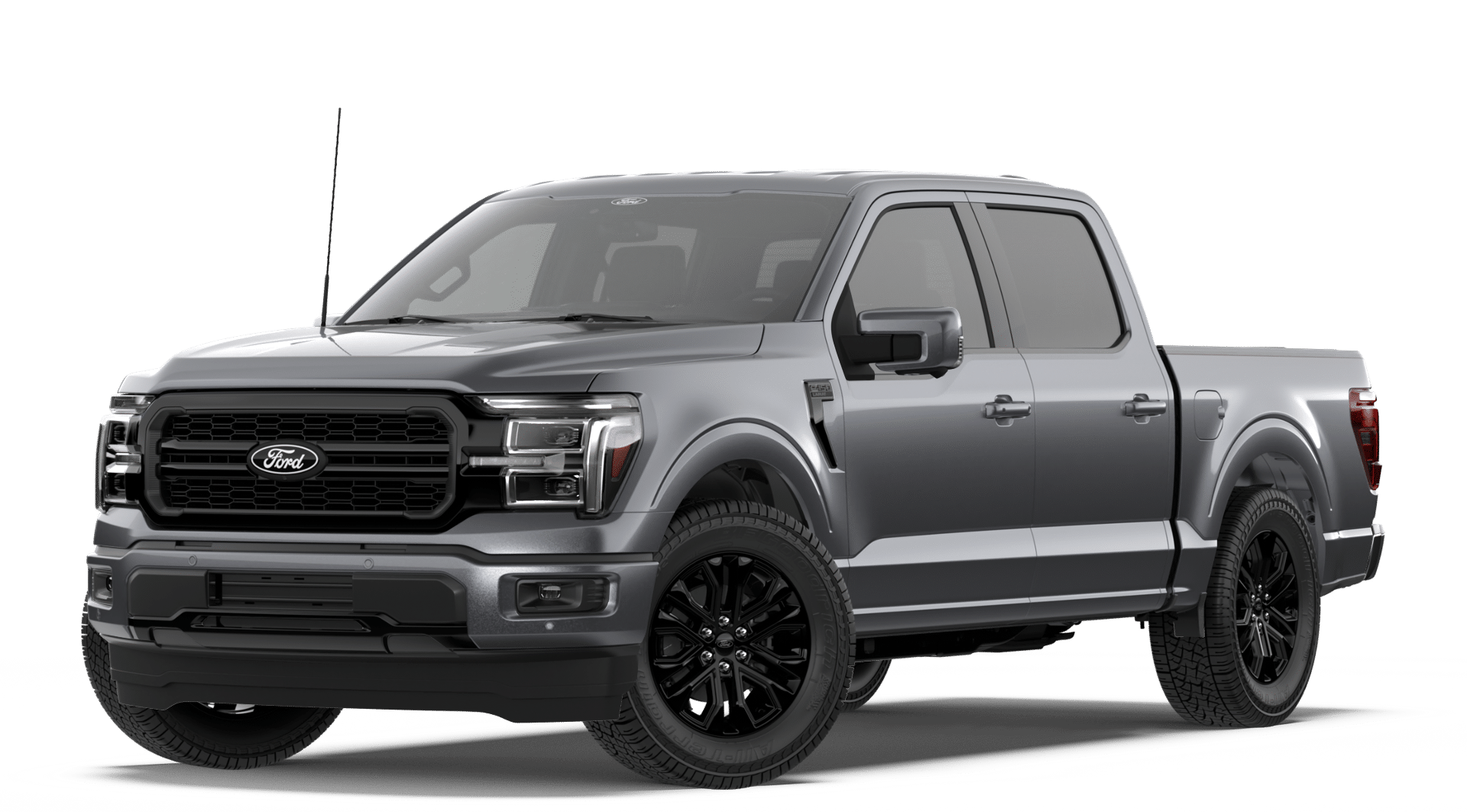 2026 Ford F-150 Lariat in Carbonized Gray Metallic — front three-quarter view