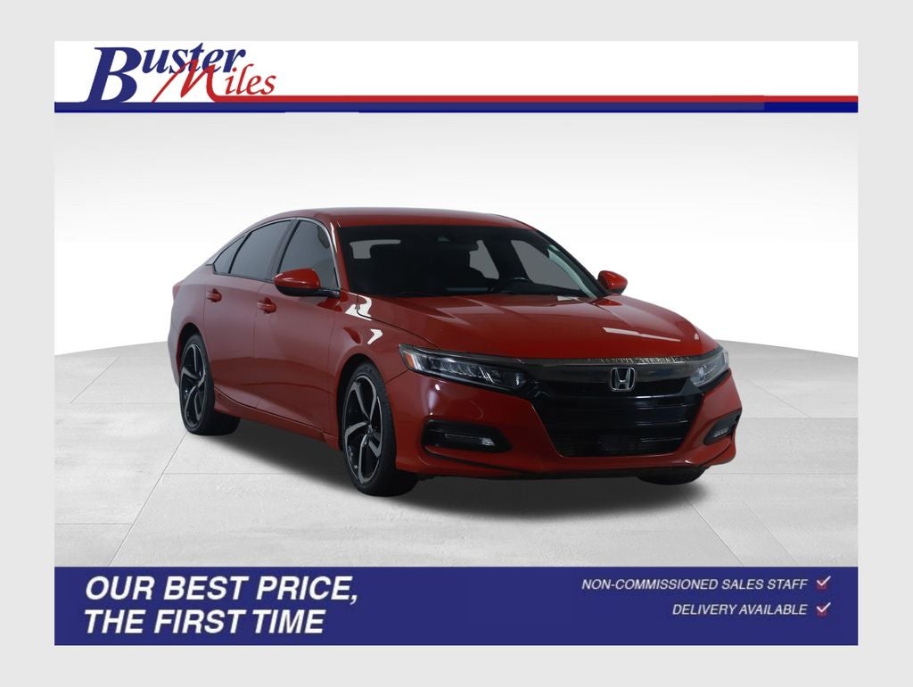 2019 Honda Accord Sport in Red — front three-quarter view
